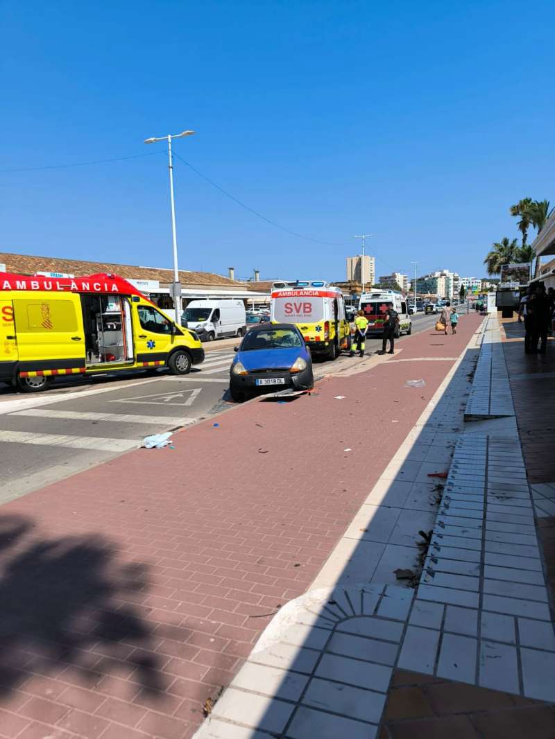 Foto facilitada por fuentes municipales del atropello en Xábia
