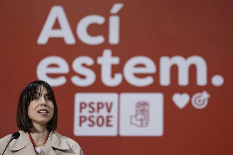 La secretaria general del PSPV-PSOE, Diana Morant, preside un Comité Nacional de los socialistas valencianos anterior. EFE/Biel Aliño
